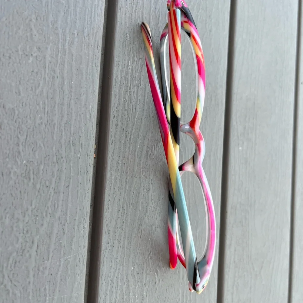 Reading Glasses Red Pink Tie Dye Swirl Multi Fashionista Visionista CPR24 +2.25